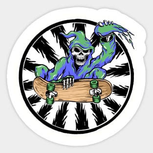 Skeleton skater Sticker